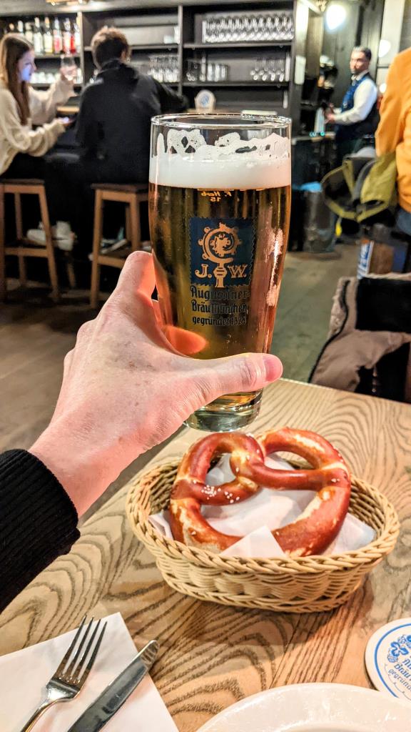 Birra e pretzel a Berlino
