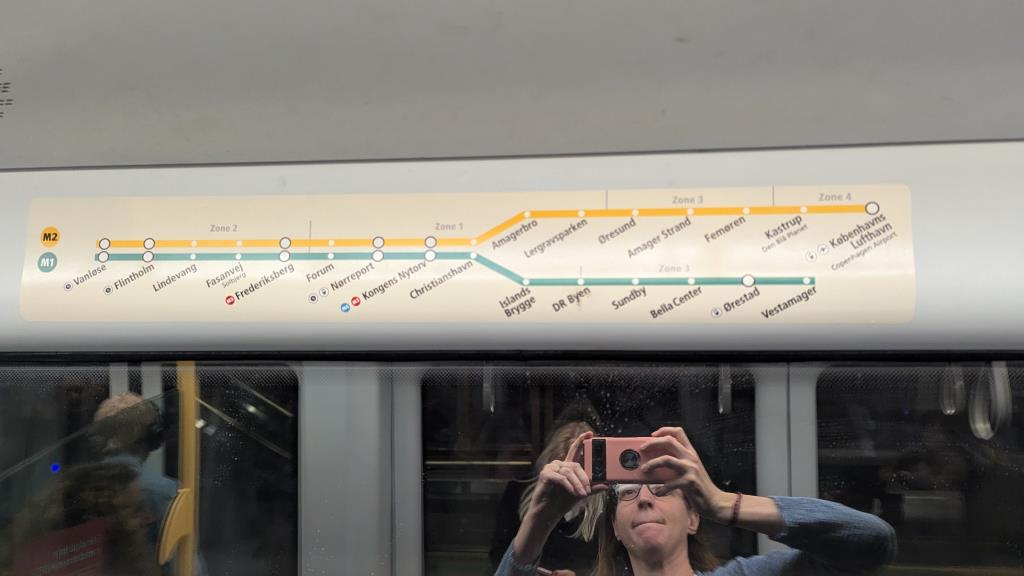 parte della mappa della metropolitana di Copenhagen