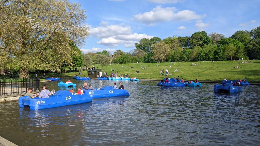 Boating lake nel parco di Greenwich