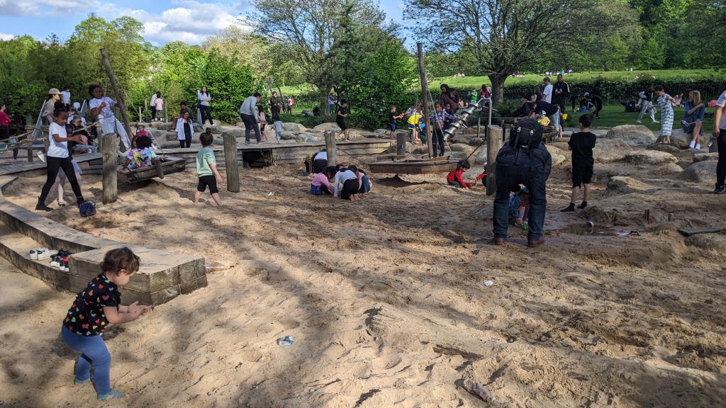 Playground nel parco di Greenwich, Londra