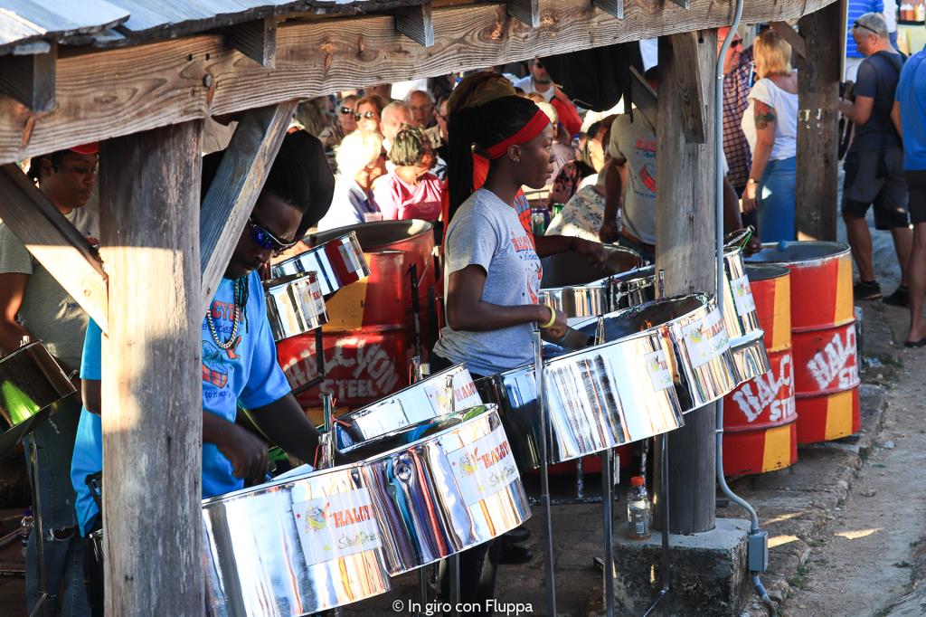Musica durante il BBQ al tramonto a Shirley Heights