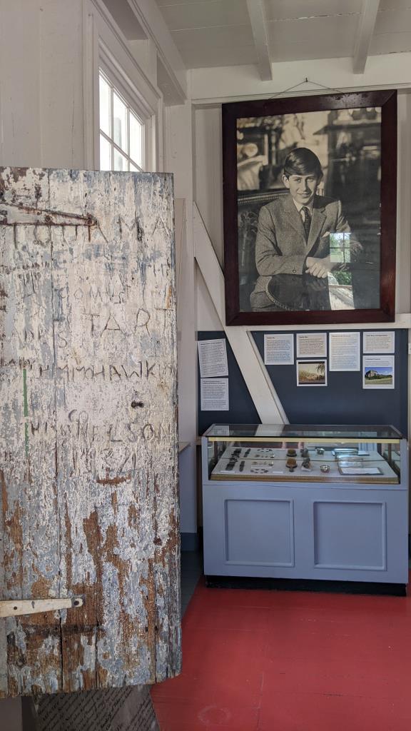 Nelson Dockyard, Antigua. Picture of King Charles III as a child.