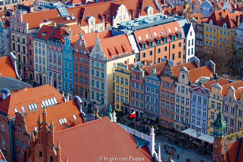 Cosa visitare a Danzica in un giorno: vista dalla torre di Basilika Mariacka