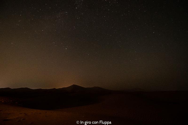 Cielo stellato sulle dune di Merzouga, Marocco