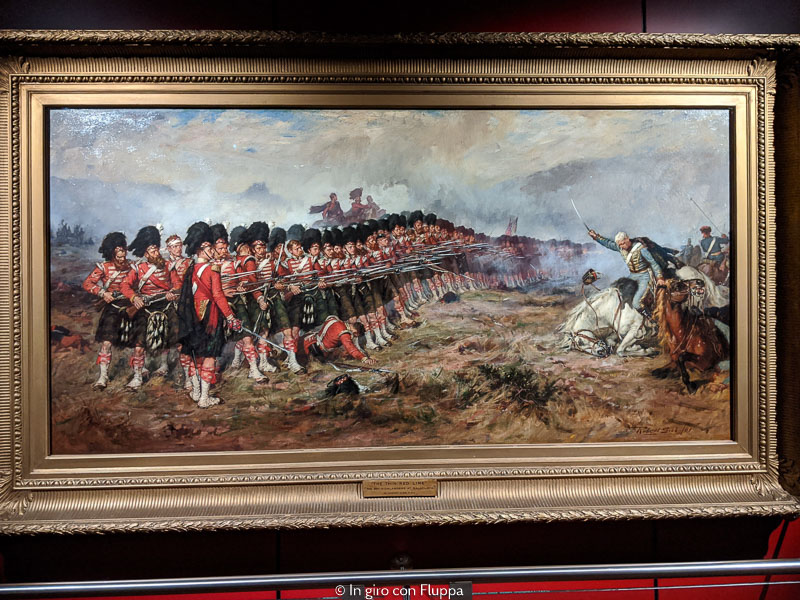 Quadro "La sottile linea rossa" nel castello di Edimburgo