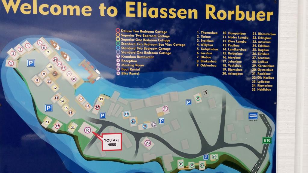 Eliassen Rorbuer - mappa dei cottages