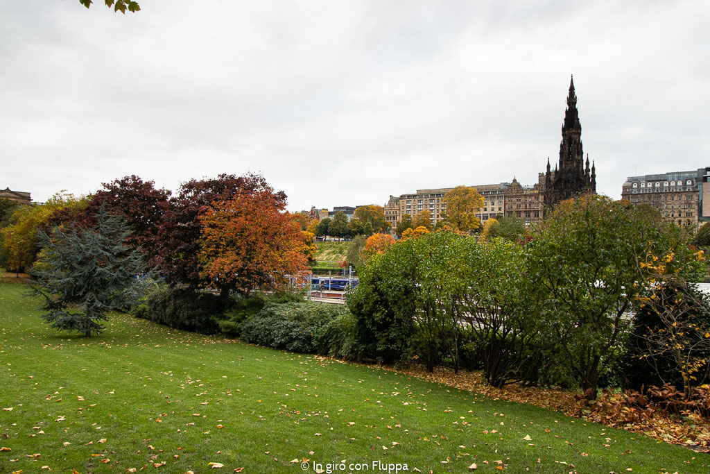 Dove vedere il fogliage a Edimburgo: Princes Street Gardens