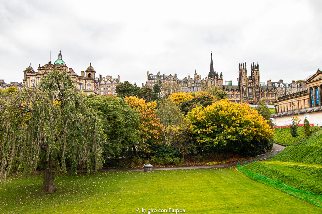 Dove vedere il fogliage a Edimburgo: Princes Street Gardens