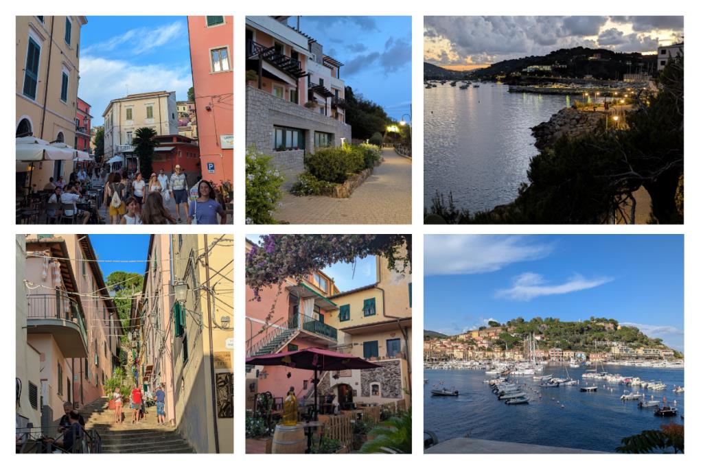 Collage di foto di Porto Azzurro, Isola d'Elba