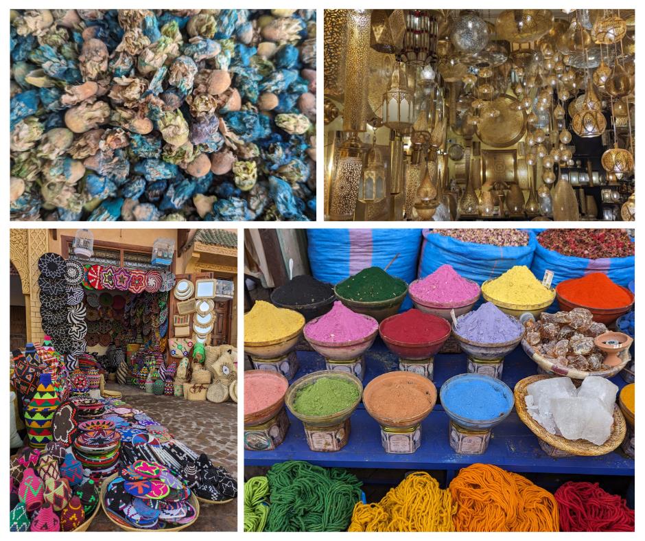 Collage souk di Marrakech