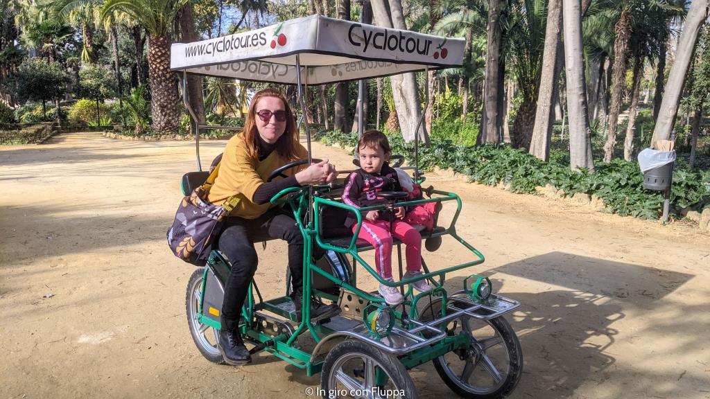 Noleggio riscio al Parque de María Luisa, Siviglia