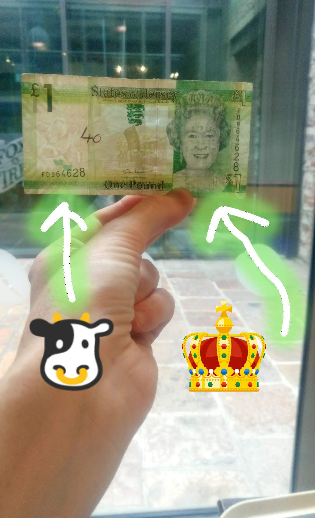 La banconota da £1 di Jersey