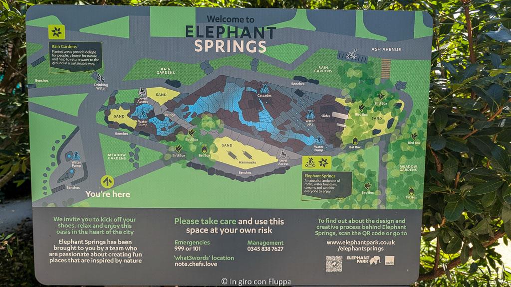 Mappa di Elephant Springs, Londra