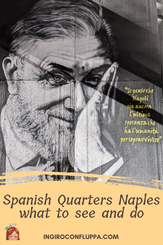 Murale di De Crescenzo Quartieri Spagnoli di Napoli
