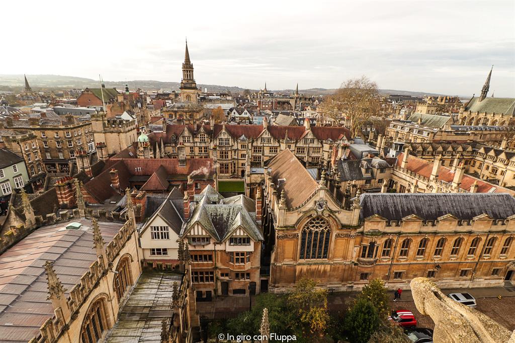 Vista di Oxford dalla torre della University Church