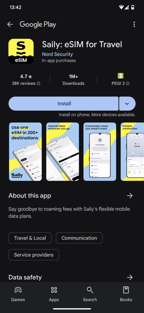 Installa l'app di Saily