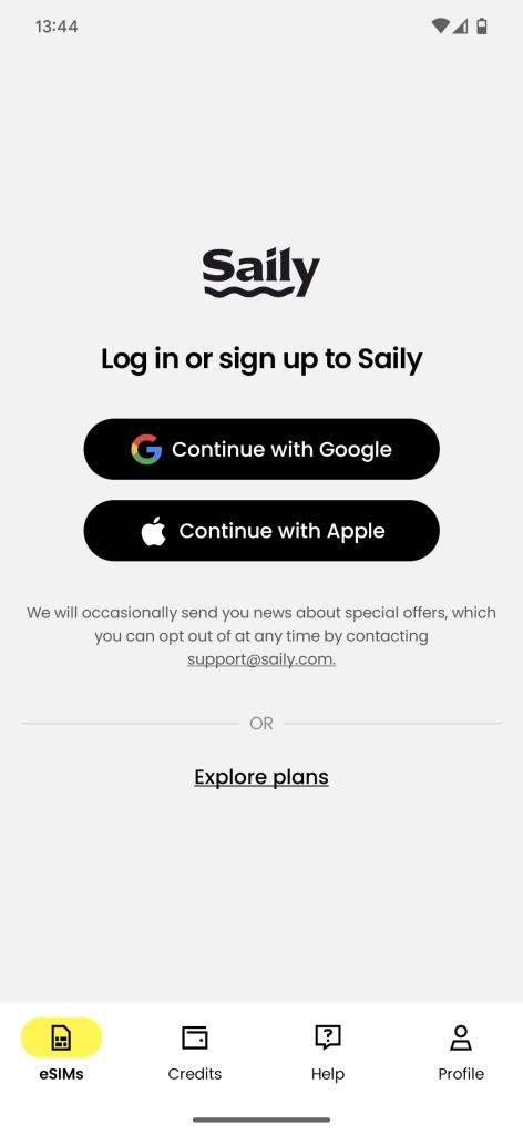 Fai login con Google o Apple