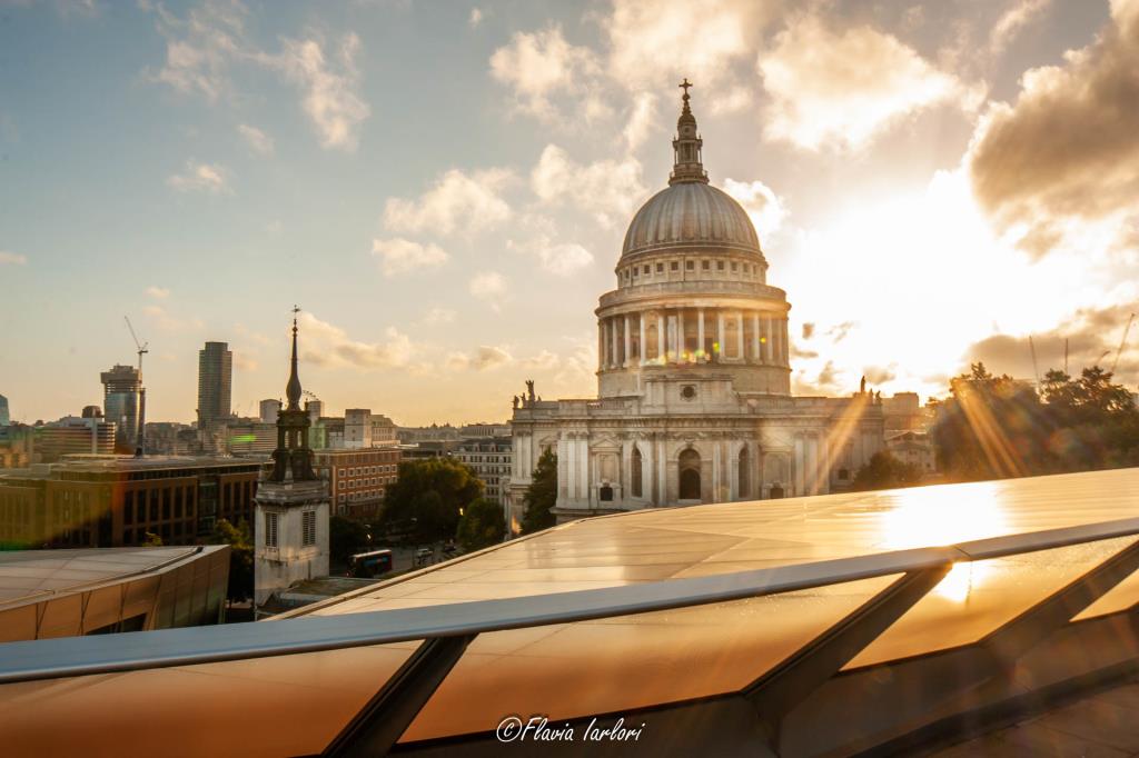 La cupola del St.Paul's vista dalla terrazza del centro commerciale One New Change